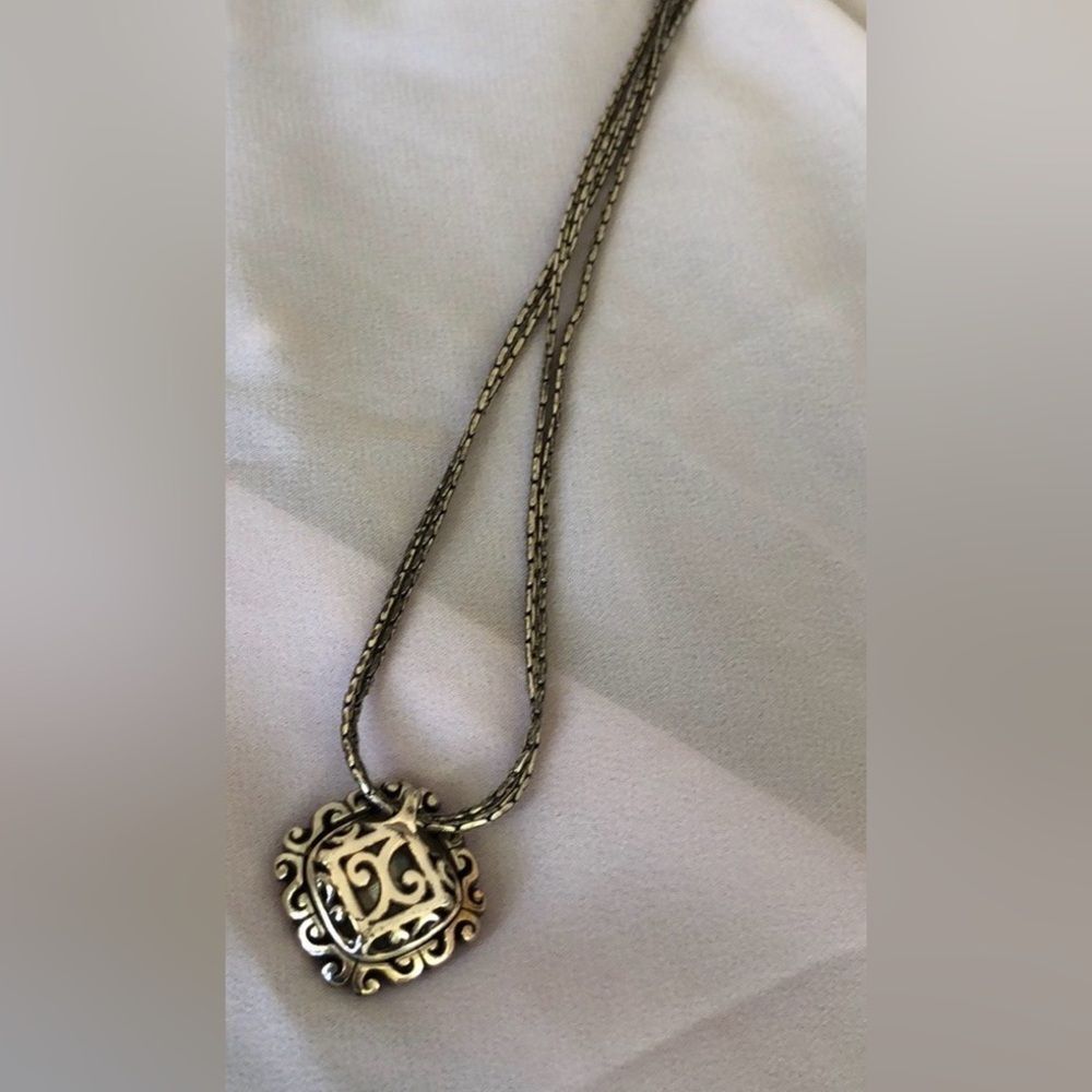 Brighton *Danube* Yellow Crystal 2-Strand Silver Pendant Necklace - Picture 10 of 10
